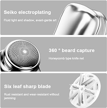 OneNine Mini Electric Razor for Men - Portable, Wet/Dry, Rechargeable (Black) Pocket Size Portable Shaver Wet and Dry Mens Razor